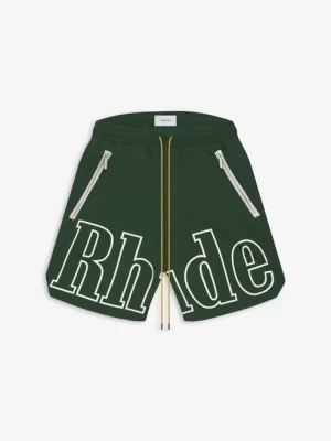 RH Rhude LOGO SHORTS GREEN