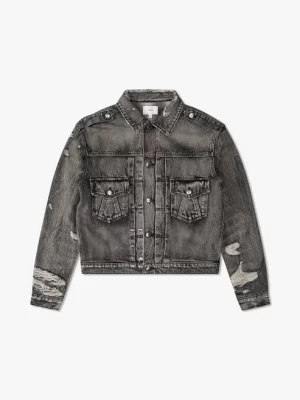 RHUDE -DENIM -TRUCKER -JACKET- Black