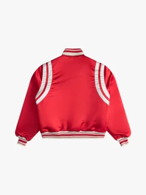 RHUDE -RED -SATIN -VARSITY -JACKET