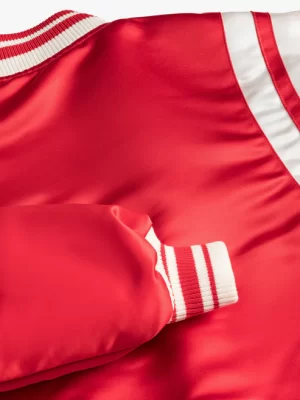 RHUDE -RED -SATIN -VARSITY -JACKET