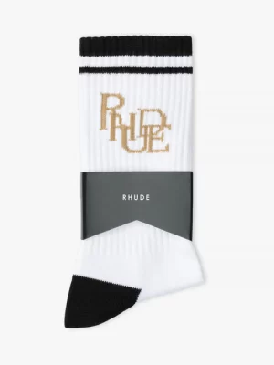 RHUDE SCRIBBLE LOGO SOCK