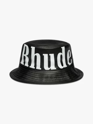 Rhude LOGO LEATHER BUCKET HAT